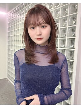 フィルムス 銀座(FILMS) ミルクティーベージュ/レイヤーボブ/韓国巻き/顔周りカット/銀座