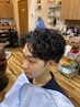 【男性用】平日16時入店まで!カット+ナチュラル系パーマ