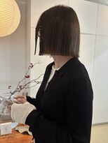 ライン(LINE) ボブ/切りっぱなしボブ/透明感カラー/髪質改善