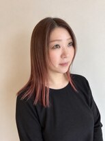 ナップヘアー(nap hair)&nbsp;透明感ローズ裾カラー×髪質改善艶ストレート