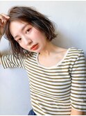 【unami】ボブパーマ×柔らかブラウン　澤田杏奈