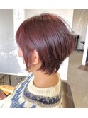 ロングからばっさりピンクショートに♪