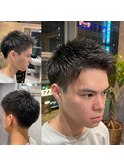 メンズ刈り上げショートアップ