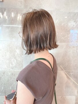 サンド 鹿児島中央(sand) 黒髪/グレーベージュ/レイヤーロング/前髪パーマ[鹿児島駅]