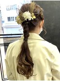 成人式ヘアセット/振袖アレンジ/編みおろし/zest吉祥寺nene