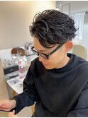 横浜★フェザーパーマ人気のメンズスタイル