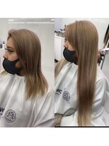 プルエクステでハイトーンロング