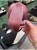 ピンク×ボブ
