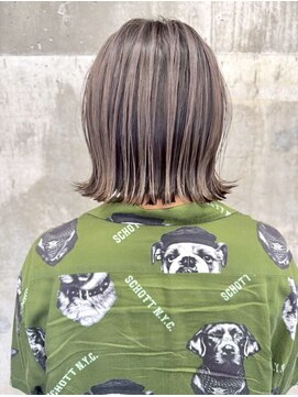 ヘアサロン エフ 渋谷(F) #ブリーチ#コントラストハイライト#外はねボブ