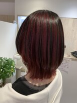 アズールサン 草加西口店(azule-sun)&nbsp;インナーカラー,チェリーレッド,アンブレラカラー【草加】