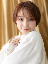 カバーヘア イヴ 戸頭店(COVER HAIR EVE) 艶感オレンジベージュ小顔丸みショートマッシュ316Z戸頭10代20代