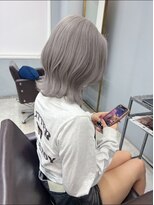 オズ 郡山駅前店(OZ)&nbsp;ケアブリーチベージュで柔らか質感ダブルカラーパープルで透明感