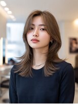 クレビアテン(CreBiA ten_)&nbsp;韓国/髪質改善/レイヤーカット/小顔/透明感/ブラウン