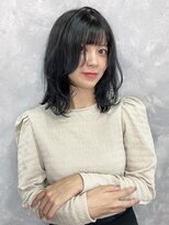 シオヘアーセカンド 西新2号店(Sio.hair 2nd)&nbsp;ミディアムレイヤーでふんわりスタイリング