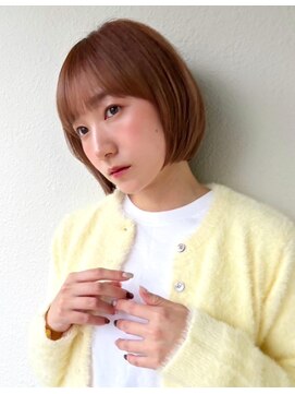 カバーヘア ブリス 戸田公園西口店(COVER HAIR bliss) マッシュショートボブ/オレンジベージュ/ブラウンp戸田公園