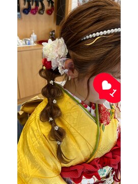 フレンズ 手稲店(friend's) 成人式卒業式ヘアセット編みおろしスタイル可愛い札幌美容室手稲