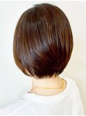 夏カラー髪質改善ボブベージュ艶髪で涼しげ小顔ヘアカット