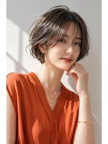 アッシュ 学芸大学店(Ash) ショートボブ/大人女性/シアーベージュ/白髪ぼかし/脱白髪染め