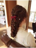 結婚式ヘア☆えび編みダウンスタイル