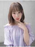 透明感カラー 外ハネ ひし形シルエット
