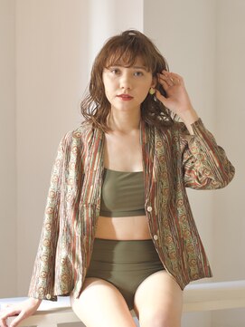 カラル(CARAL) 【CARAL】絶妙肩ラインミディ×大人気ベージュブロンド