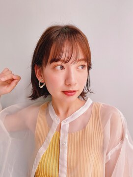 フィルムス 新宿(FILMS) 暗めカラー/レイヤーカット/くすみベージュ/ボブ/新宿