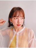暗めカラー/レイヤーカット/くすみベージュ/ボブ/新宿