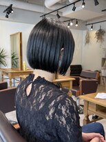 ネイヴィル オモテサンドウ(navile omotesando) 【yuka】暗髪黒髪×ナチュラルワンカールボブ20代30代40代