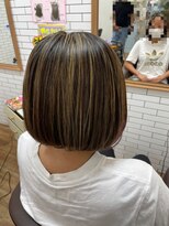 ヘアーズ ジェイジェイ Hairs JJ 長田店 切りっぱなしボブ