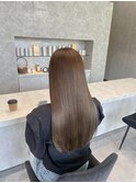 髪質改善カラー/艶感ロンググレージュ
