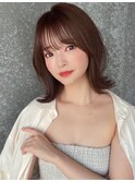 外ハネミディ×シアグレージュ