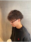 おしゃれ男子の波巻きパーマ×メンズカラー ツイスパ/マッシュ