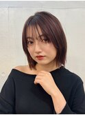 イメチェン/チェリーブラウン/外ハネボブ/美髪/ワイドバンク