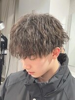 レブヘアー 西院(LEVHAIR)&nbsp;ツイストスパイラルパーマスペインカールダークアッシュマンバン