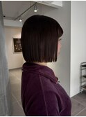プツッと切りっぱなしボブ