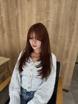 ペグ(Peg)&nbsp;韓国ヘアレイヤーカット大人可愛い20代30代髪質改善ピンクカラー