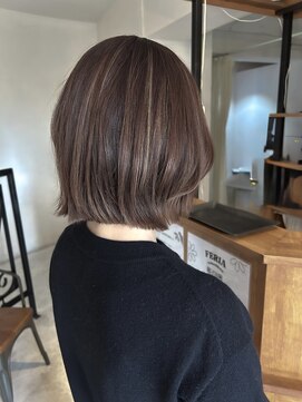 フェリア 梅田(FERIA) くびれボブ＊ナチュラルハイライト