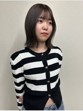 ロックス バイ マグ 松本(rocks BY MAG) 大人可愛いマロンブラウン似合わせ耳かけくびれボブ