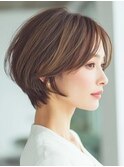 白髪ぼかし似合わせ/大人ショート/くびれボブ/2