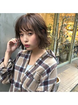 アース 北浦和店(HAIR&MAKE EARTH) 【EARTH北浦和】切りっぱなしボブ×カーキグレージュ