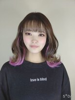 ウィット アンド ラファム Wit &La Famme&nbsp;インナーカラーをエクステで菱形シルエット仕上げ