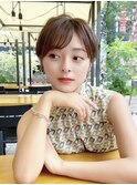 大人可愛い♯20代30代40代♯耳かけ前下がりひし形ショートボブ