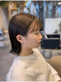 切りっぱなし×外ハネ