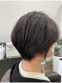 ダークブラウン☆マニッシュ透明感小顔ショートウルフ20代30代