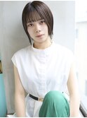 天神【BIRTH】外ハネボブ×ペールベージュ×ぶつ切りボブ