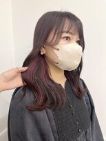 ネオリーブ クーロ(Neolive curro) ピンクブラウンで艶っぽ大人インナーカラー