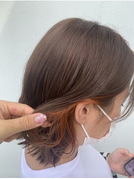 ガーデン Garden ヘアーメイク hair make inner orange