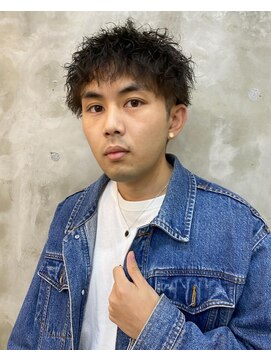 エトネ ヘアーサロン 仙台駅前(eTONe hair salon) 刈り上げマッシュ×波巻きスパイラルパーマ