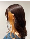 オレンジインナーカラー