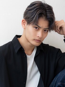 イオ 本厚木(io) メンズバレイヤージュセンターパート束感コンマヘアハイライト